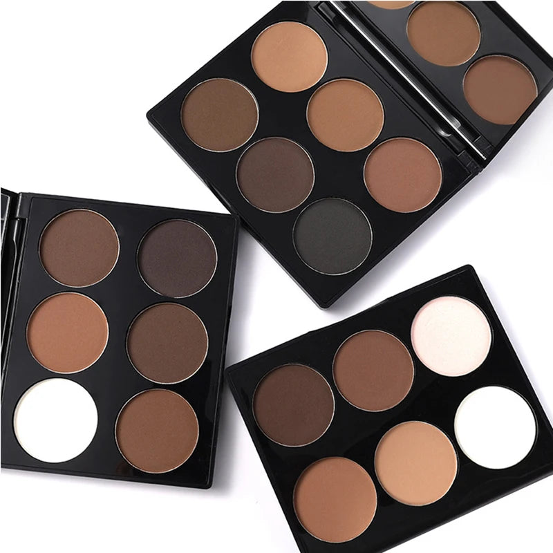 6-Color Highlighter & Contour Palette – 3D Bronzer Makeup Contour Makeup Palette PRIMED