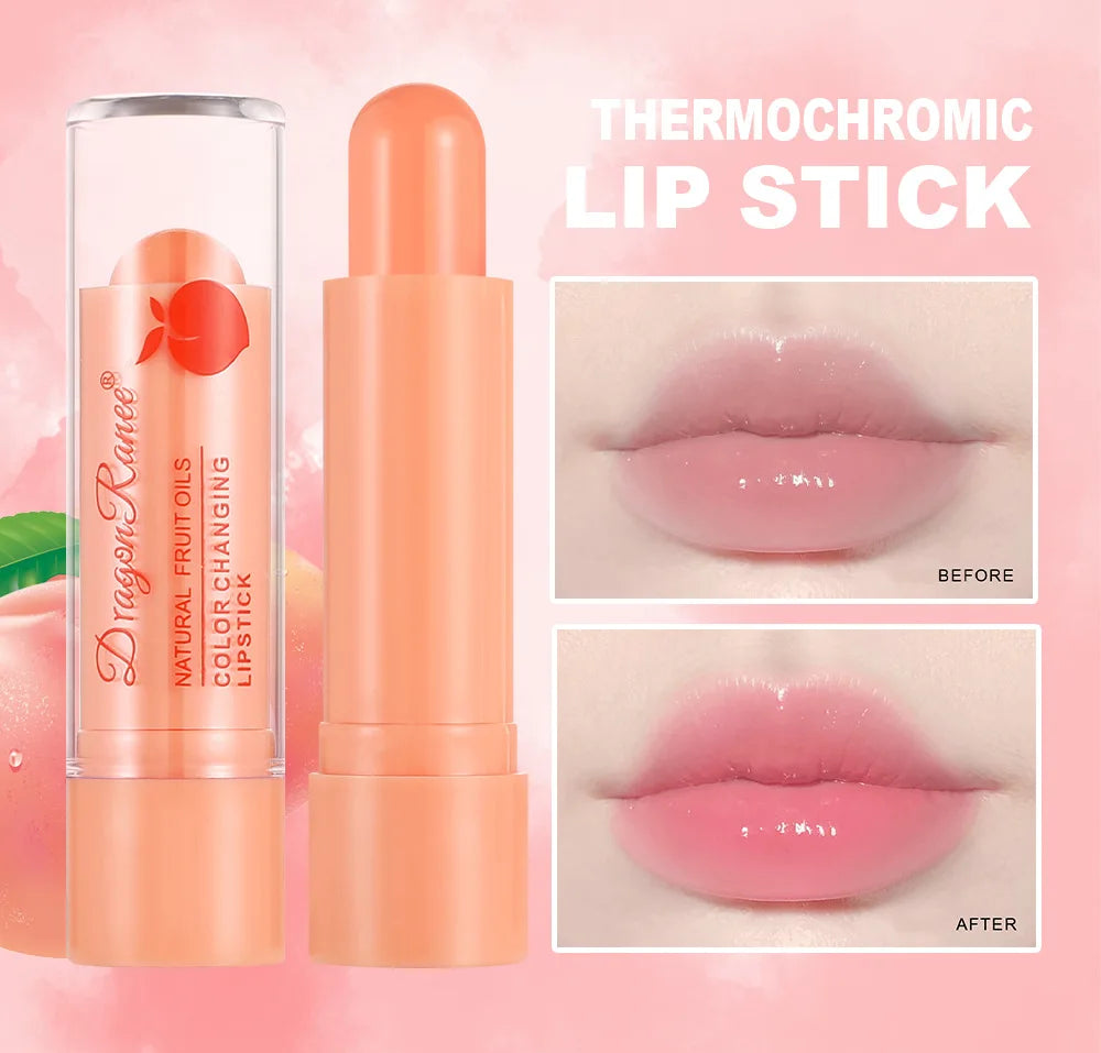 Dragon Ranee Color Changing Lip Balm Tint – Peach Orange Color Changing Lipstick PRIMED