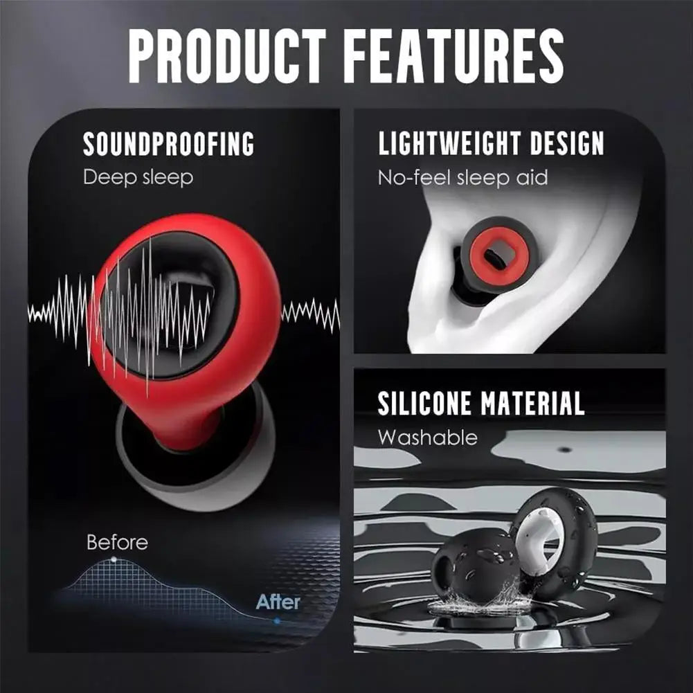 Silicone Noise Reduction Earplugs – Motorcycle & Sleep Use