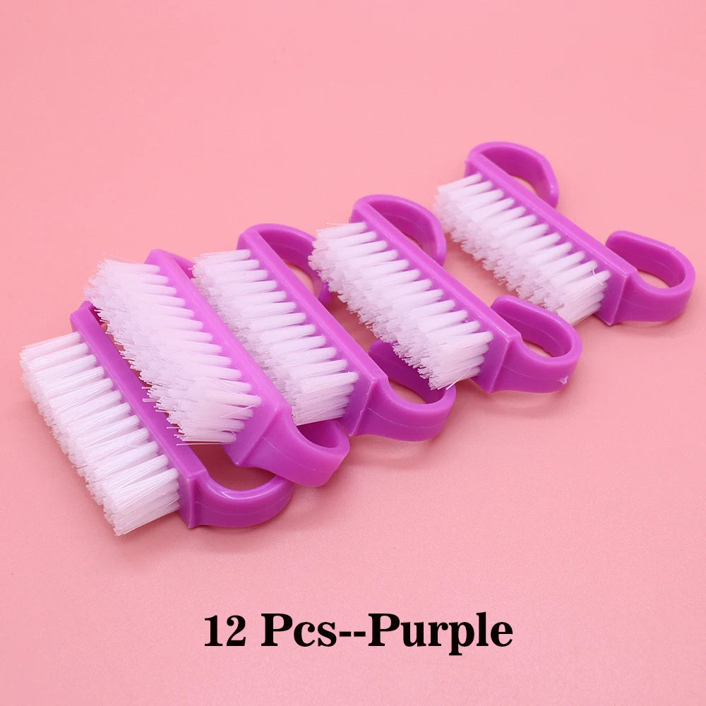 JEARLYU 12-Pack Nail Cleaning Brush Set – Salon Grade Manicure