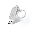Waterproof Metal Rotating USB Flash Drive 8GB–128GB USB 2.0 USB Flash Drive PRIMED 8 GB Silver