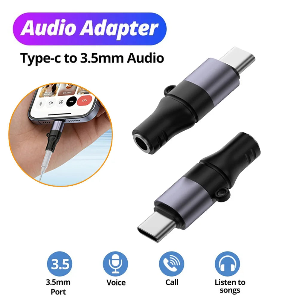 USB-C to 3.5mm DAC Audio Adapter – iPhone 15/16/17 & Samsung Audio Adapter PRIMED