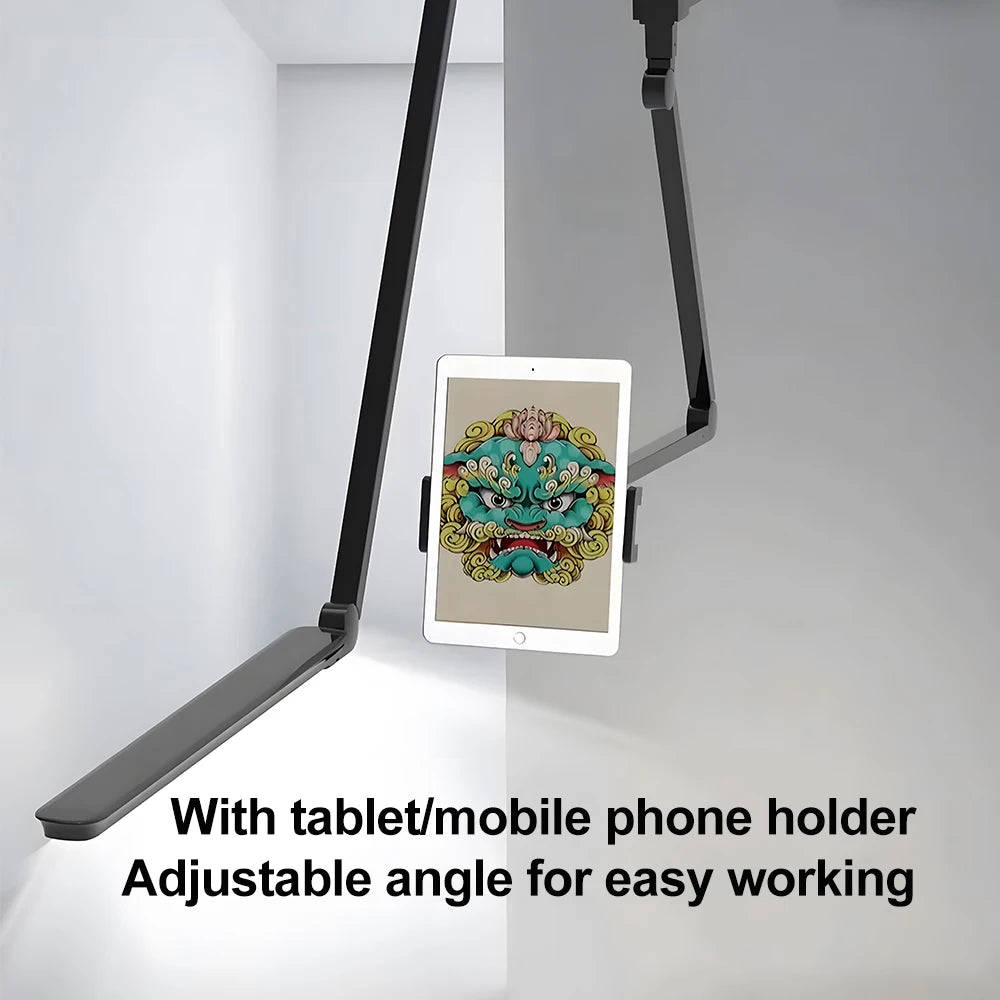 Tattoo Studio Ceiling LED Light – Dimmable, Foldable & Tablet Holder Tattoo Studio Light PRIMED