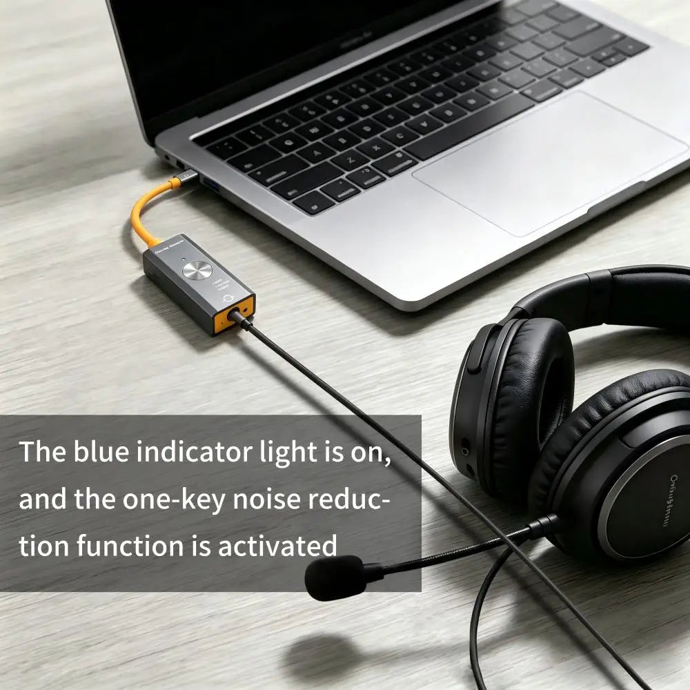 USB Type-C Sound Card DSP ENC Noise Cancellation 48kHz
