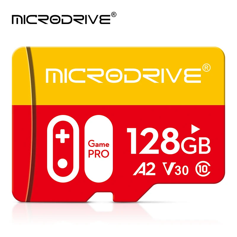 MicroDrive Micro SD Card Class 10 U3 V30 A2 – 16GB to 256GB Flash Memory Card PRIMED 128GB