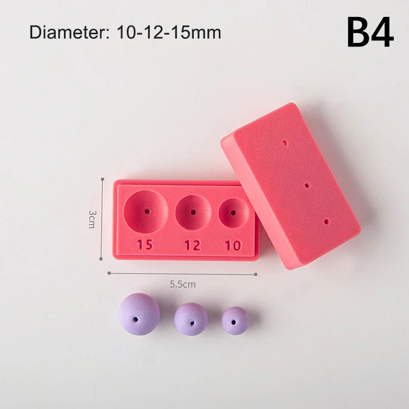 Polymer Clay Ball Maker Mold 4–15mm | DIY Jewelry Beads