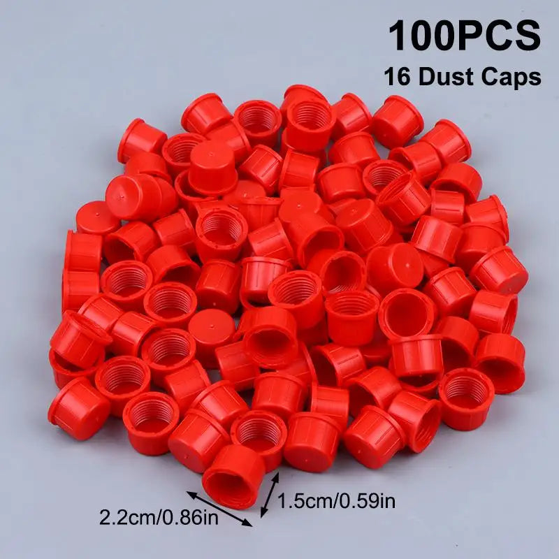 100 PCS M12–M18 Injector Dust Caps for Common Rail Systems Injector Dust Caps PRIMED A3