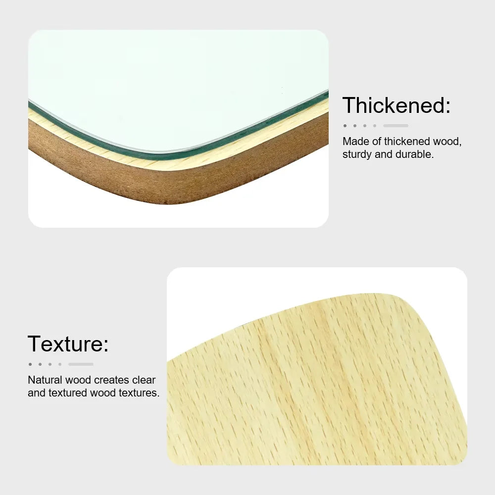 Wooden Handheld Mirror – Salon, Barber & Home Use