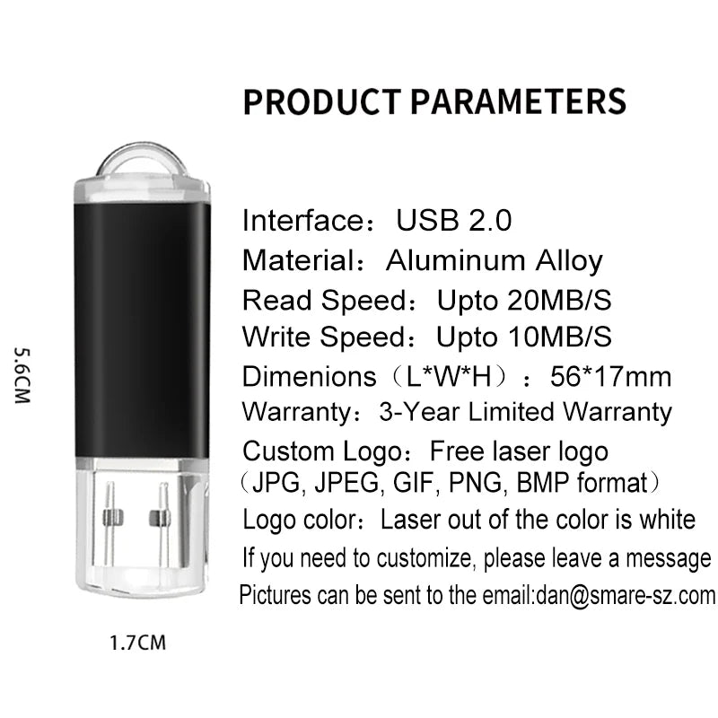 50-Pack USB 2.0 Flash Drives 128MB–16GB | Free Laser Logo USB Flash Drive PRIMED
