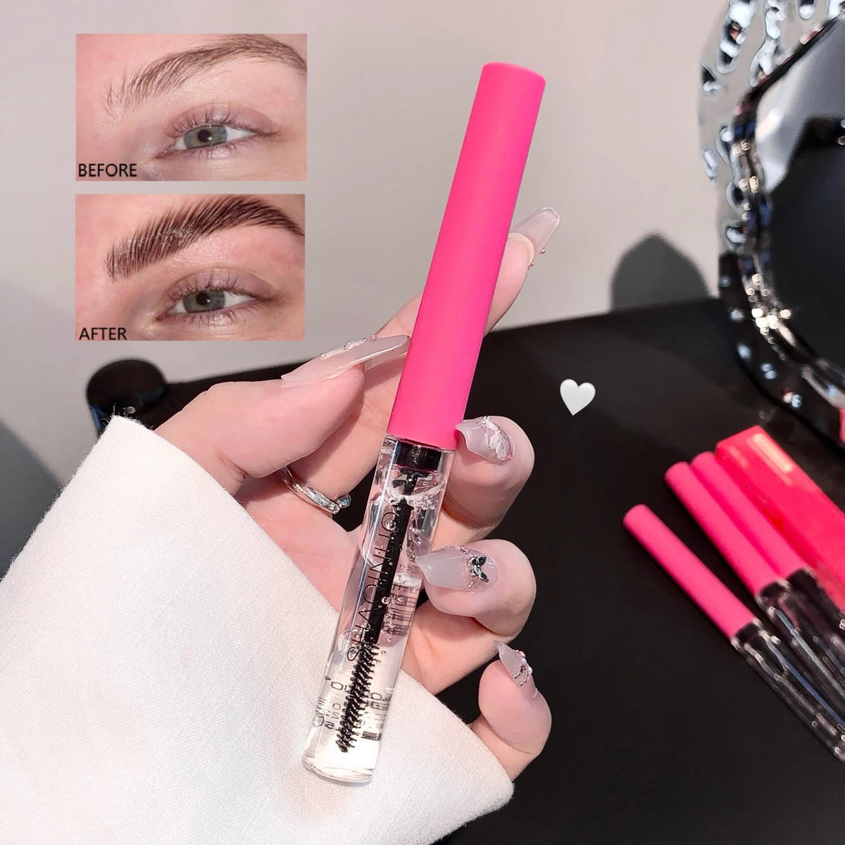 Waterproof Transparent Eyebrow Styling Gel with Brush | SHAQINUO