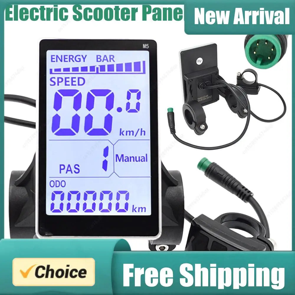 E-Bike LCD Display 24-48V Waterproof Scooter Panel Screen E-Bike LCD Display PRIMED