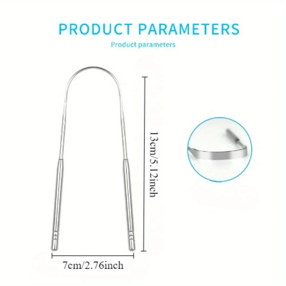 U-Shaped Stainless Steel Tongue Scraper – Oral Hygiene Tool