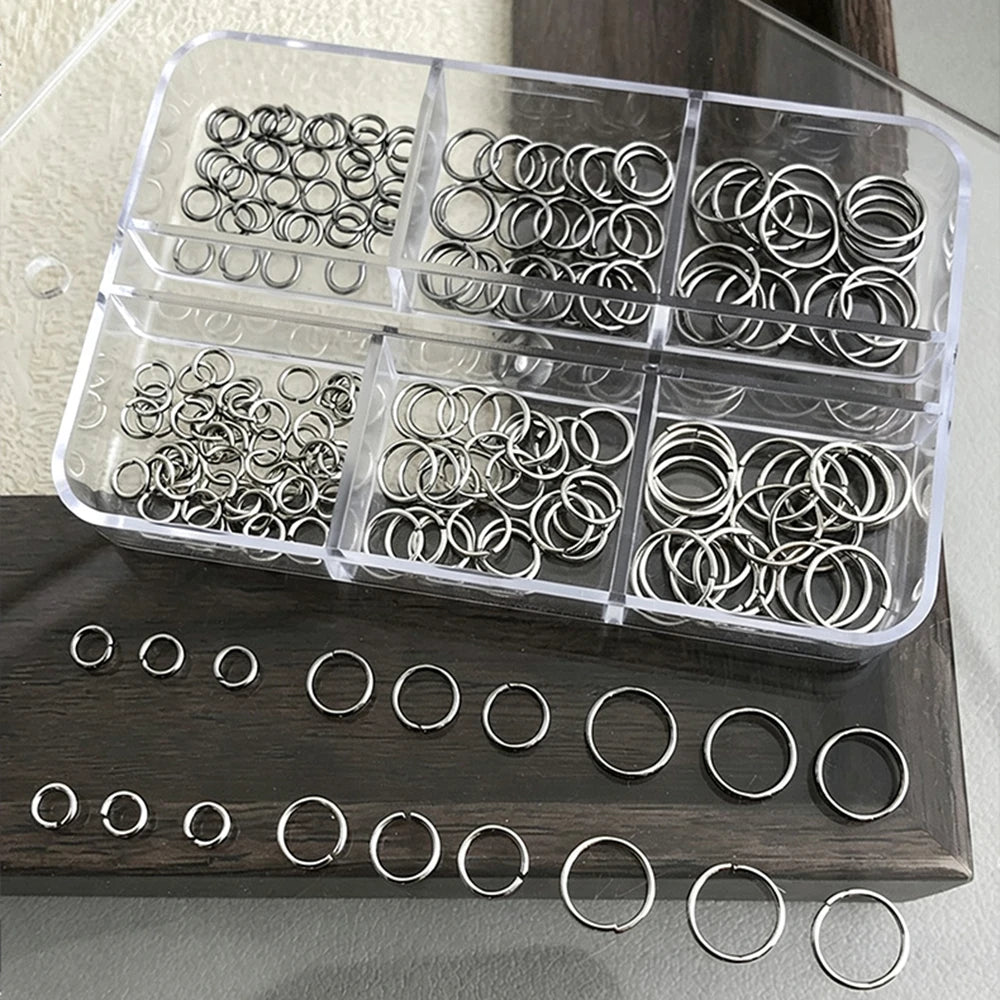 Punk Ring Rivets Nail Art Charms 6-Grid Box | 3D DIY Decor Nail Art Charms PRIMED