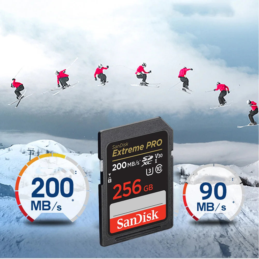 SanDisk Ultra/Extreme PRO SD Card 32GB–256GB U3 V30 4K C10 Flash Memory Card PRIMED