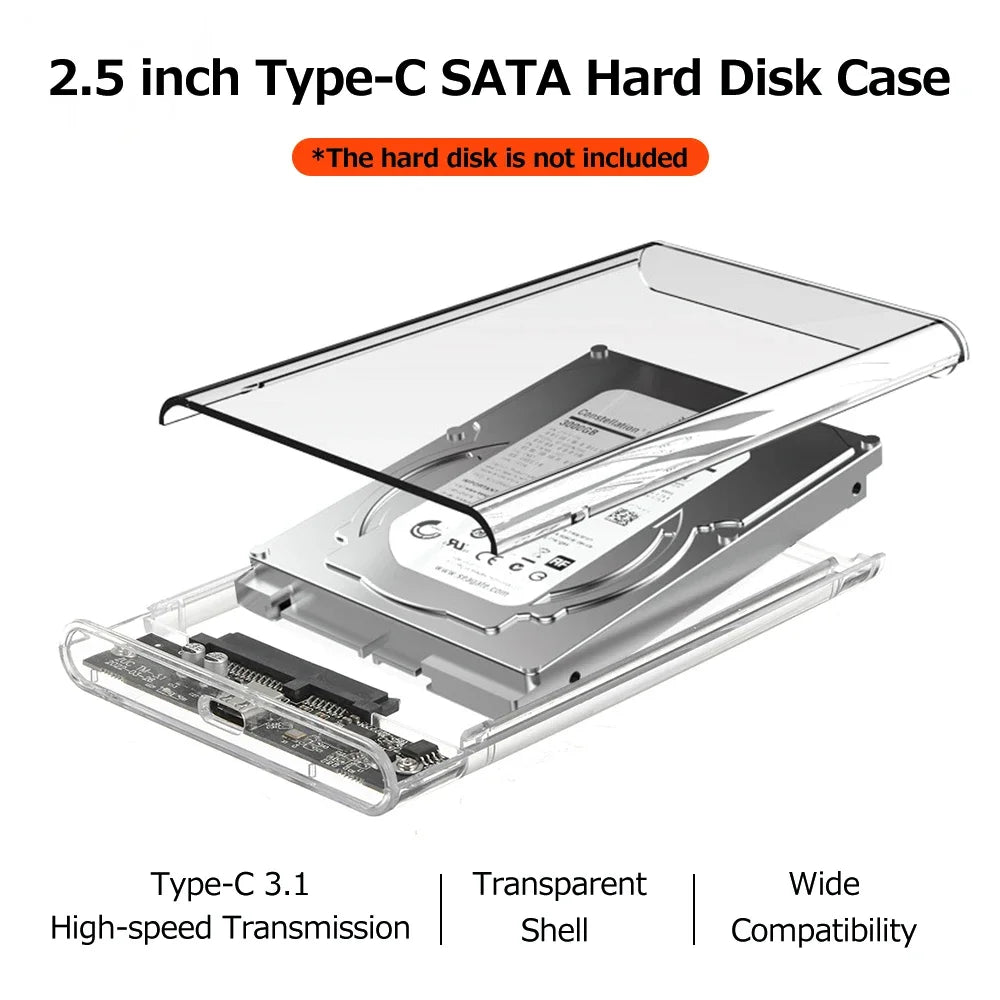 2.5" SATA USB 3.0 HDD Enclosure | 5Gbps SSD External Case HDD Enclosure PRIMED