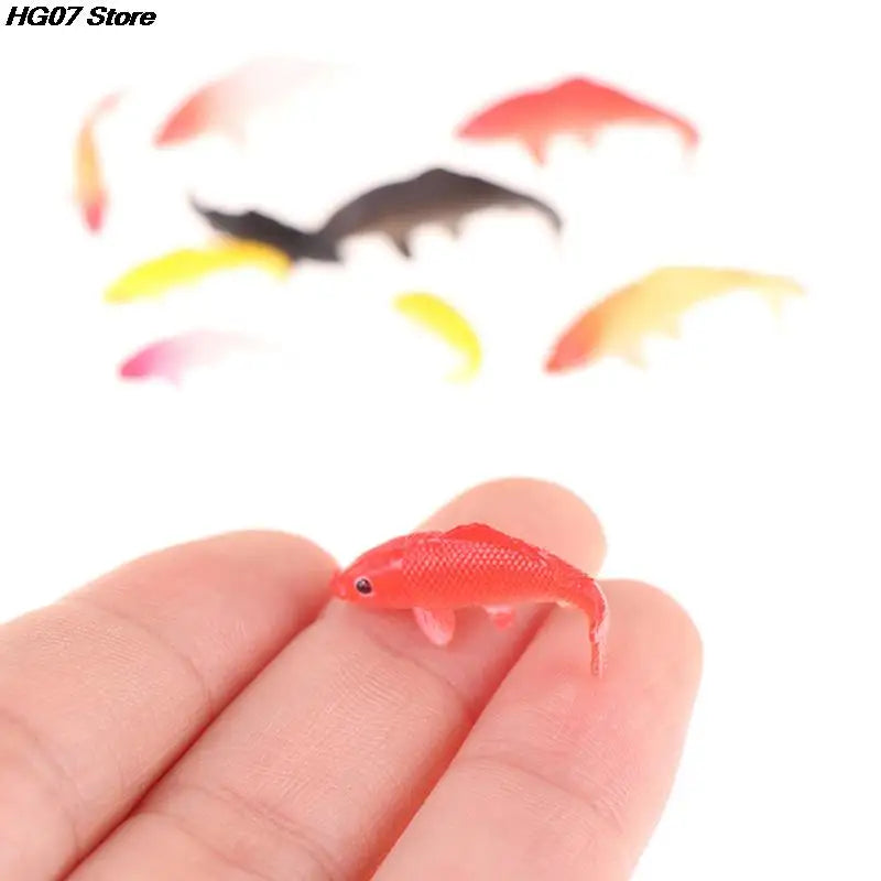 Mini Goldfish Figurines 5pcs – Resin Carp Miniature Home Decor Miniature Figurines PRIMED