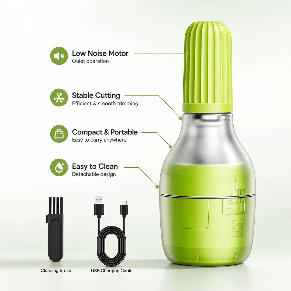 USB Rechargeable Nose & Ear Hair Trimmer – Stainless Steel