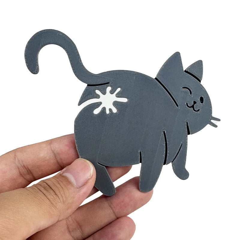 2PCS 3D Cat Butt Bag Clips – Funny Snack & Bread Sealer Novelty Bag Clip PRIMED
