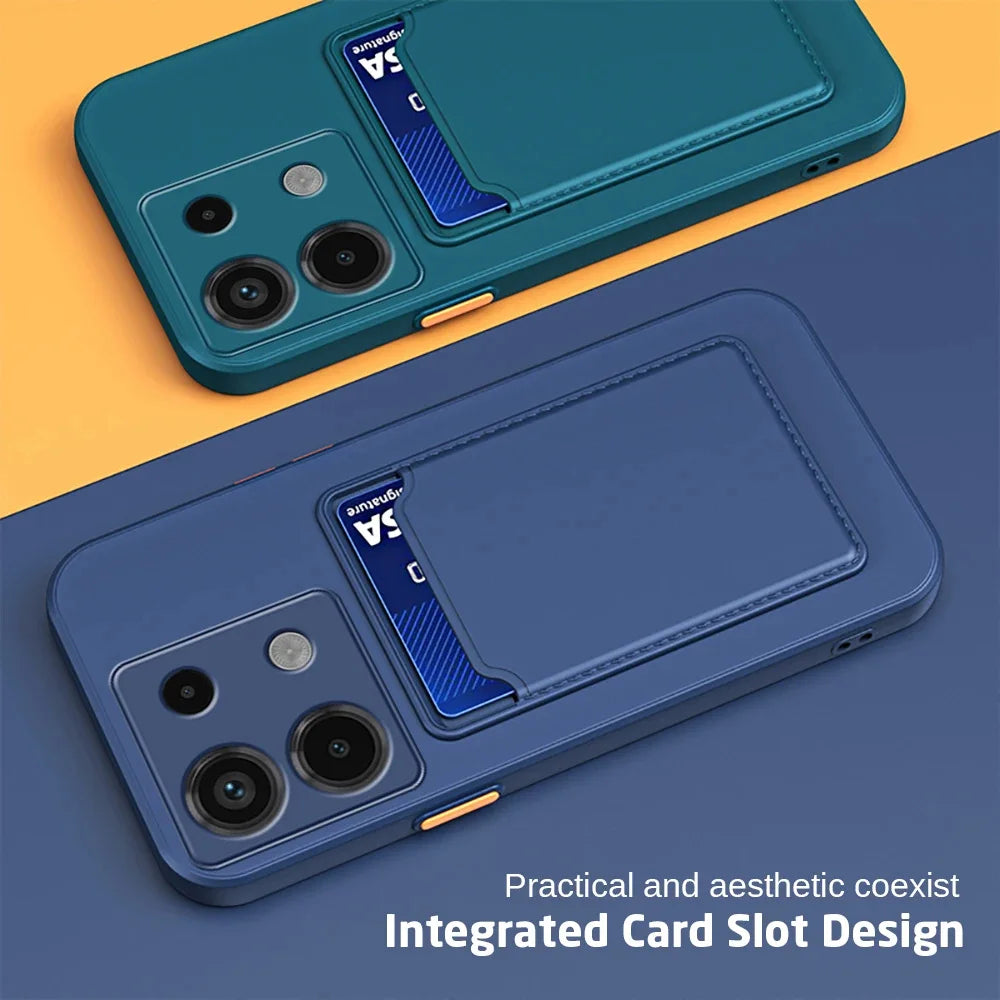 Liquid Silicone Wallet Case Xiaomi Redmi Note 14 15 Card Holder Silicone Wallet Case PRIMED