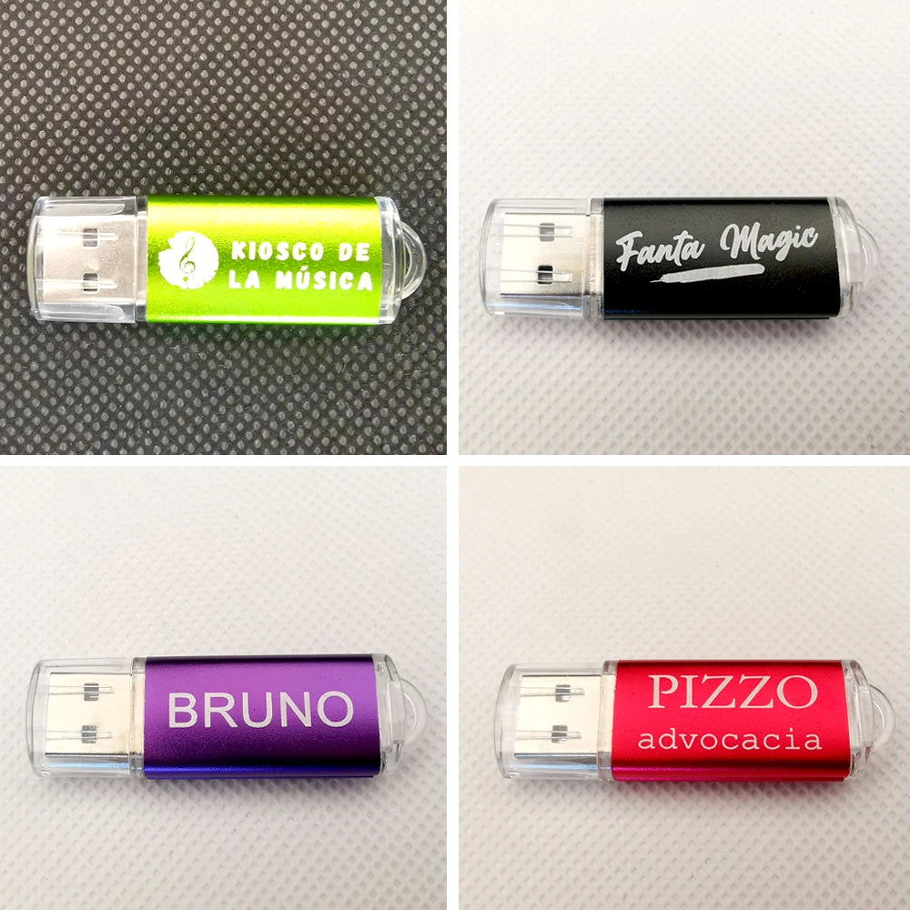 50-Pack Custom Logo Metal USB 2.0 Flash Drives 4GB–64GB USB Flash Drives PRIMED
