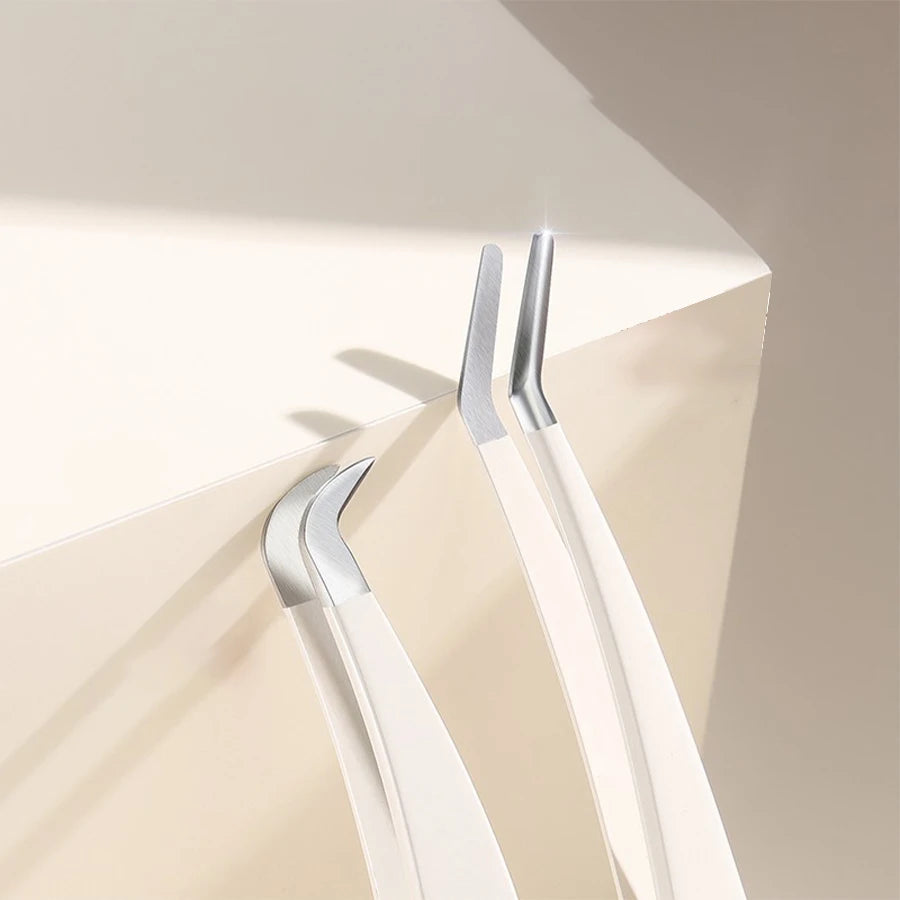 Stainless Steel Eyelash Tweezers for Lash Extension Grafting