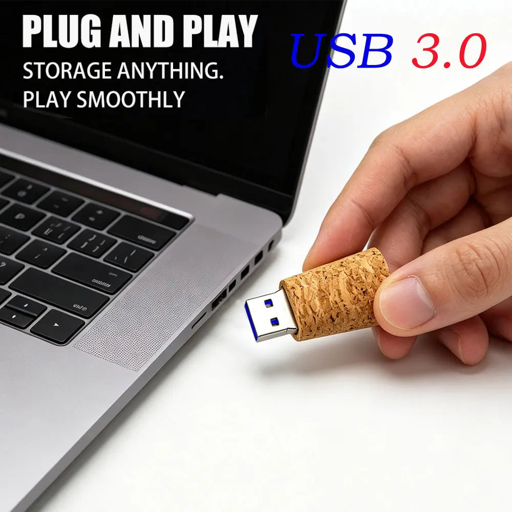 50 Pcs Wooden USB 3.0 Flash Drives 4–64GB | Custom Logo Gift USB Flash Drive PRIMED