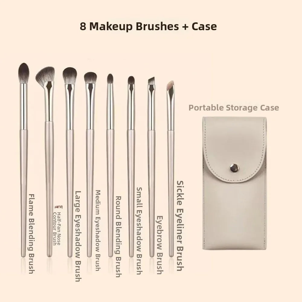 Gold Angled Makeup Brush Set – Contour, Nose & Eye Kit