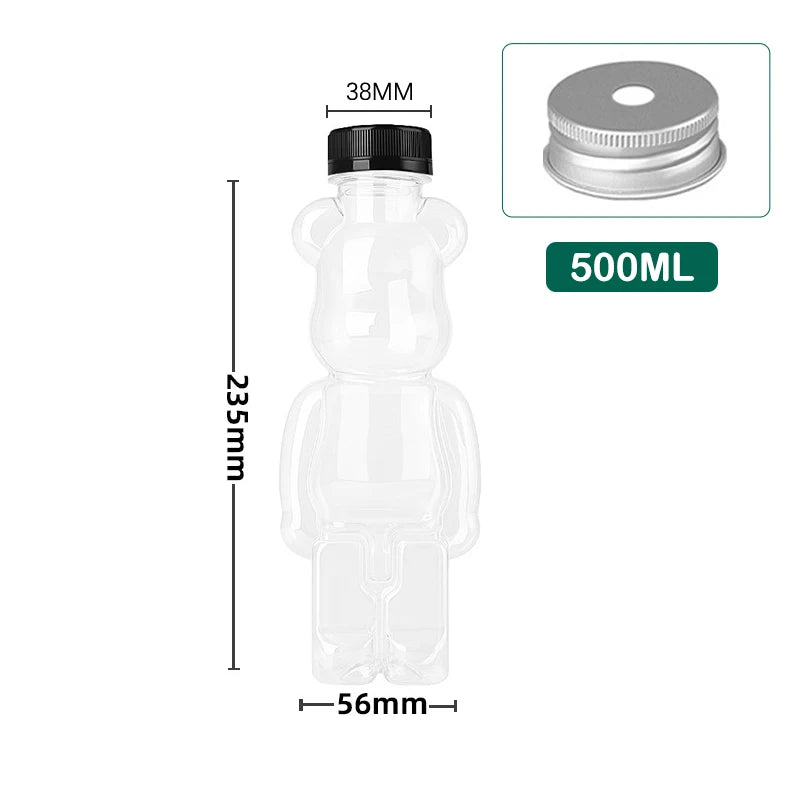 Transparent PET Juice Bottle Sealed Cap 350ml 500ml | Cold Drinks