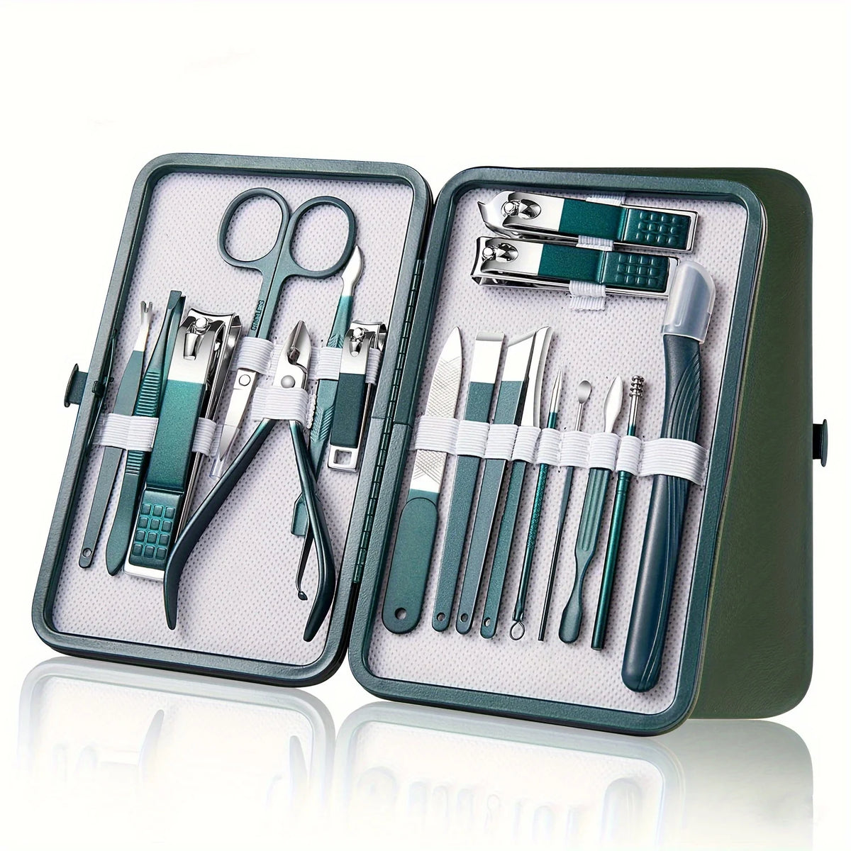 Stainless Steel Nail Care Kit – Manicure & Pedicure Set + Case Nail Care Kit PRIMED SET086-18pcs set
