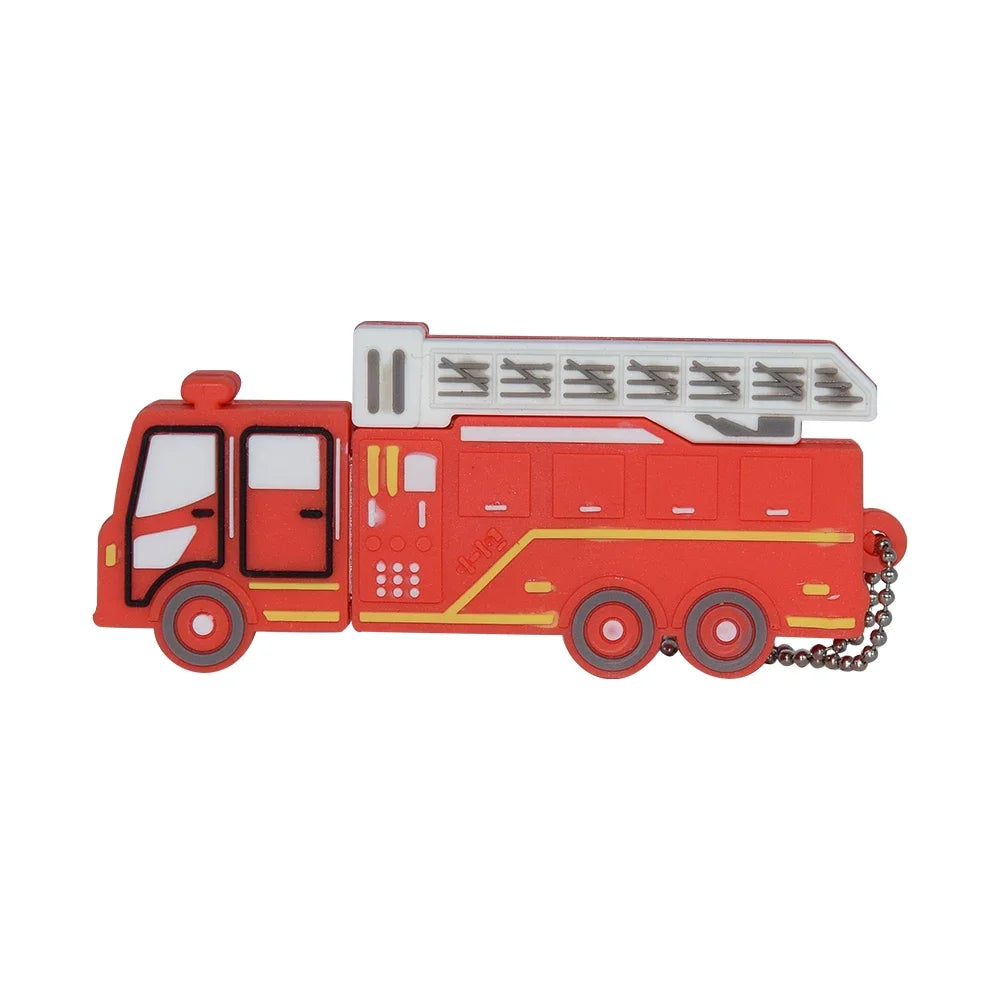 Fire Truck USB Flash Drive 2.0 Novelty Gift 4GB–128GB Novelty USB Flash Drive PRIMED 4GB Style 2
