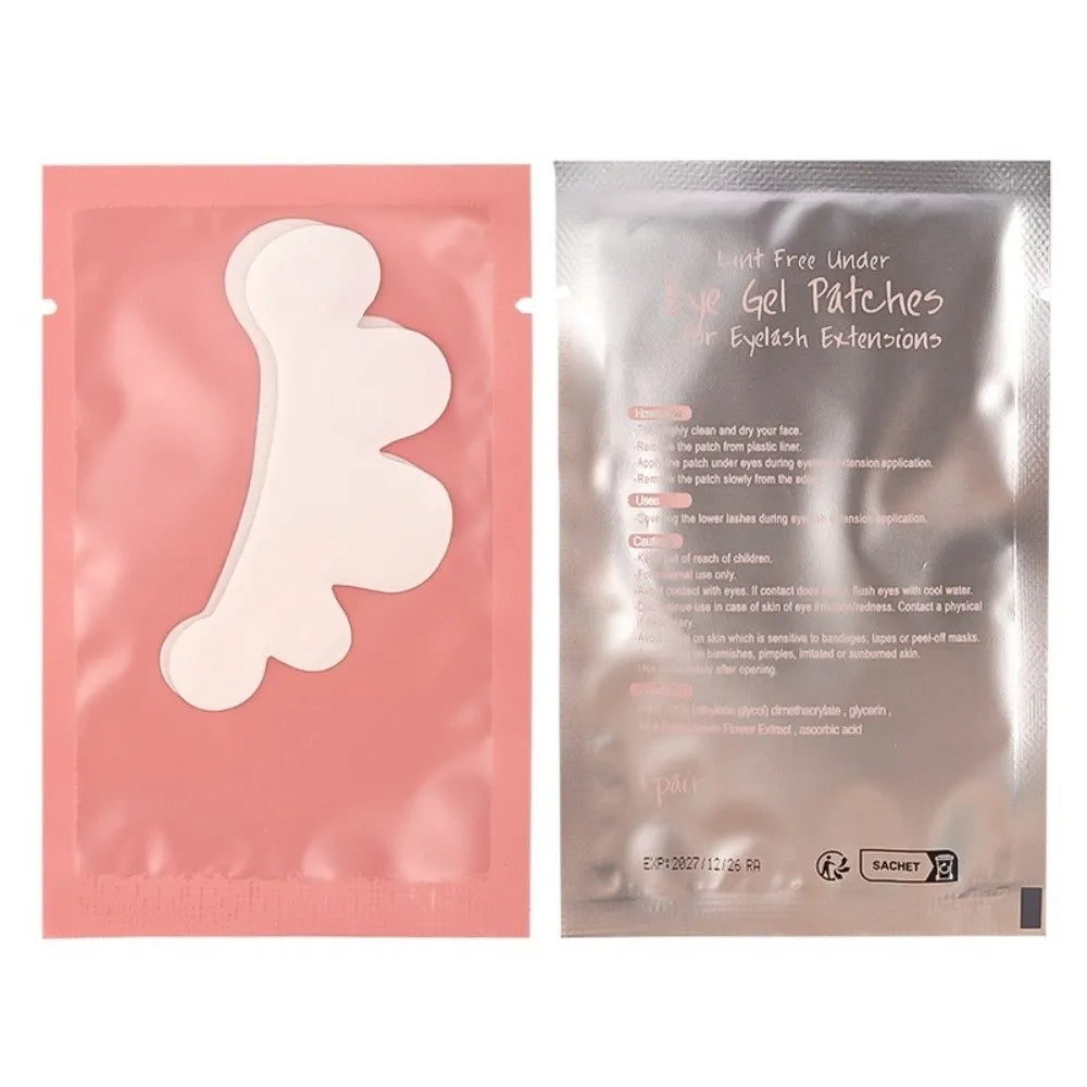 50 Pairs Hydrogel Under Eye Pads – Cloud Shape Lash Patches Lash Extension Pads PRIMED 50PCS-Dark Pink
