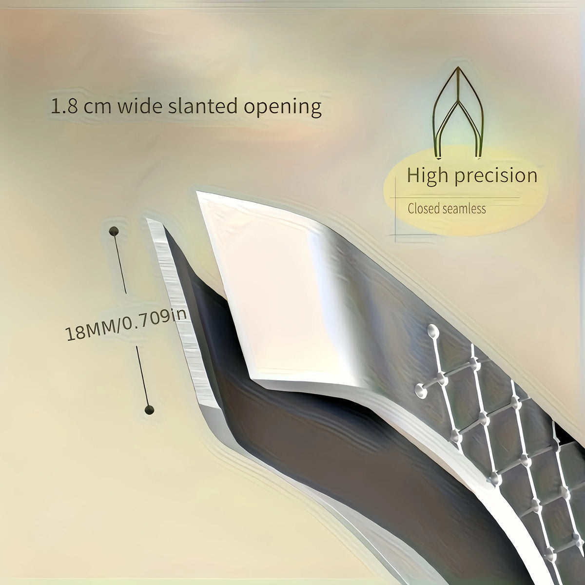 Stainless Steel Wide-Tip Tweezers – Beard & Eyebrow Tool