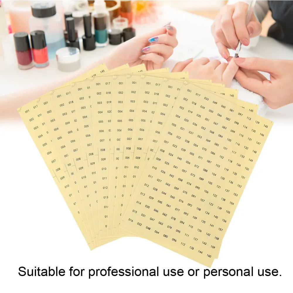 Waterproof Consecutive Number Label Stickers – 10 Sheets Clear