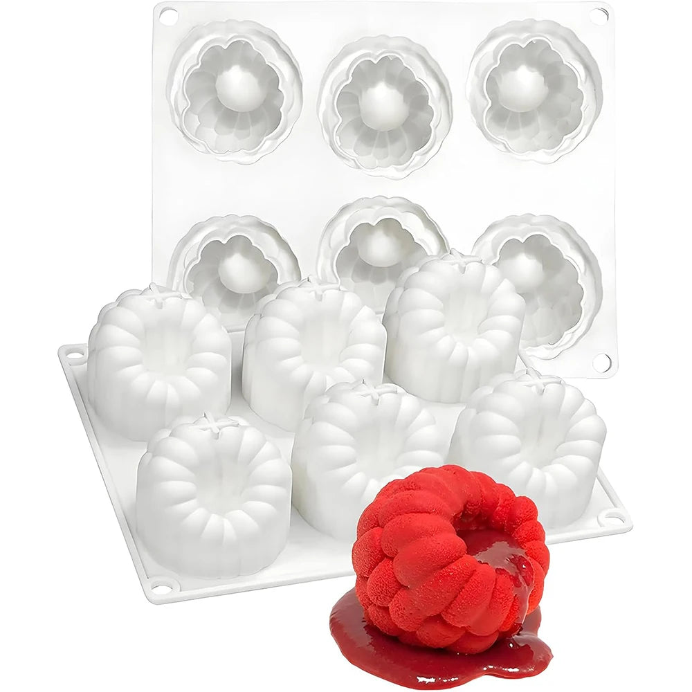 6-Cavity 3D Raspberry Silicone Mold for Mousse & Desserts Silicone Baking Mold PRIMED