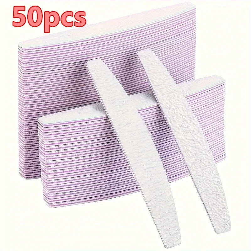 Professional Nail Files 10/25 Pcs Double Sided Emery Board 100/180 Grit