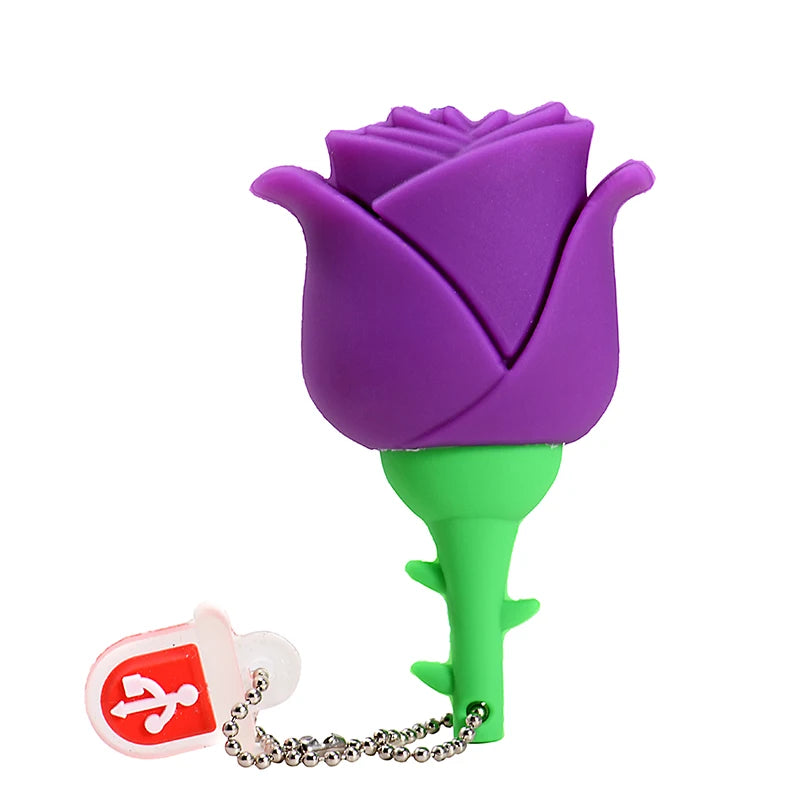 Heart-Shaped USB Flash Drive | Cute Gift 4GB–128GB Pen Drive USB Flash Drive PRIMED PURPLE 128 GB