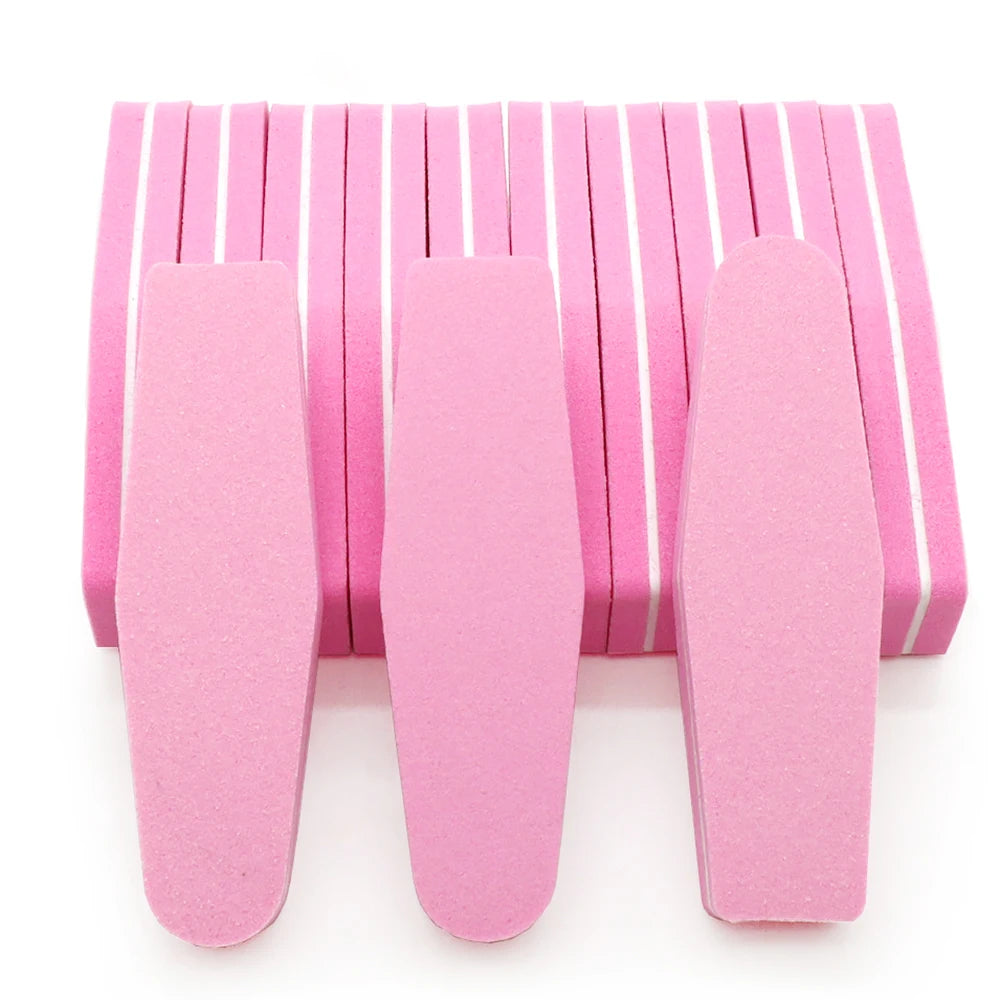 Mini Pink Sponge Nail File Buffer Block Double-Sided 5/10 Pcs Nail File Buffer PRIMED