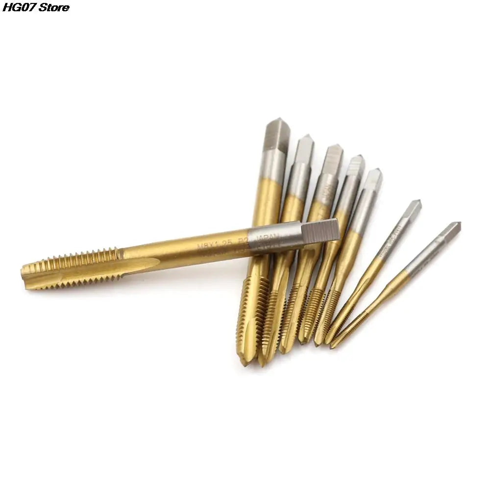 HSS Titanium Spiral Thread Tap Set M2–M8 Right Hand 3 Flute