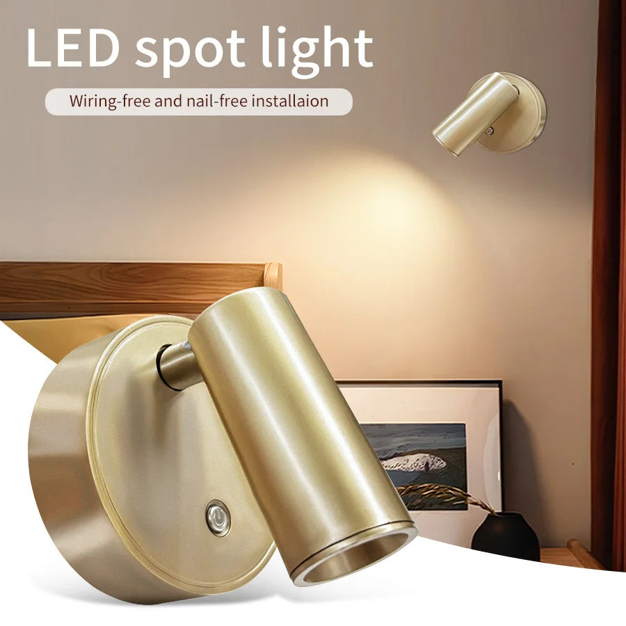USB Rechargeable Magnetic LED Wall Lamp – Dimmable Touch Switch LED Wall Lamp PRIMED