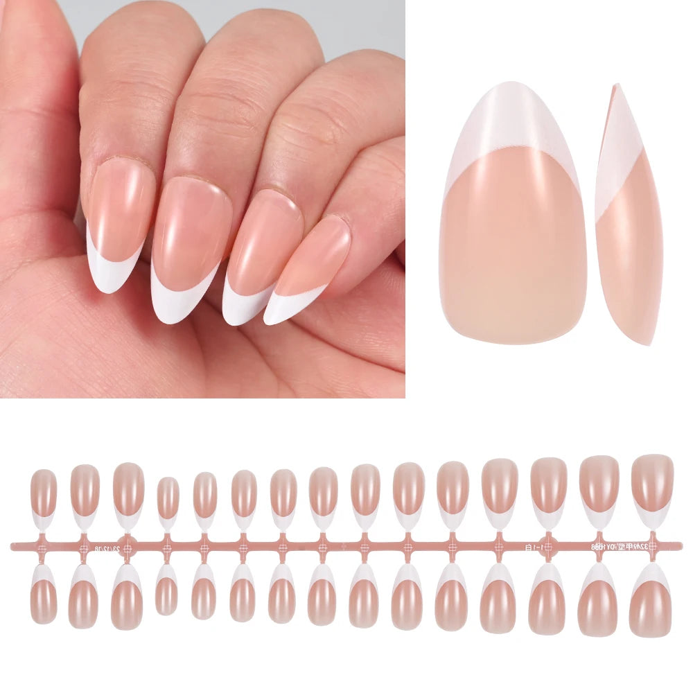 150pcs Almond French Press-On Nails | Full Cover False Nail Tips