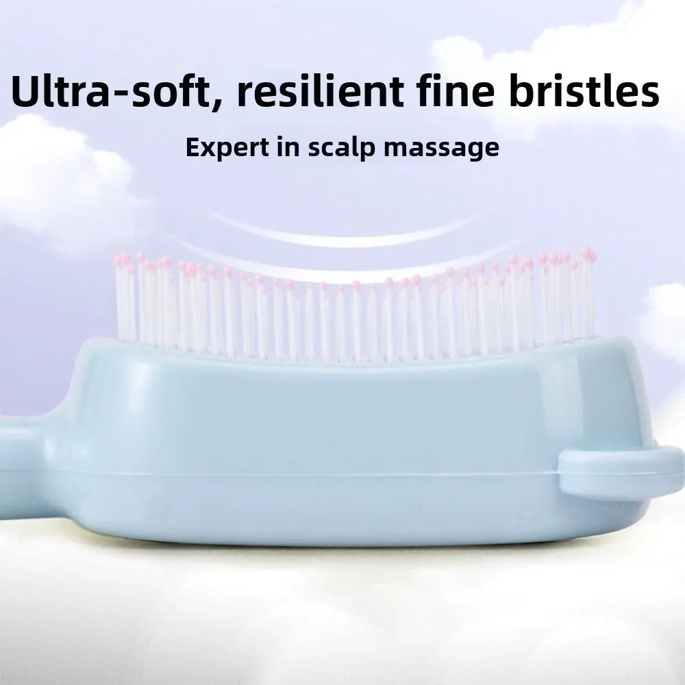 Self-Cleaning Retractable Hair Brush & Scalp Massage Comb Hair Brush Comb PRIMED