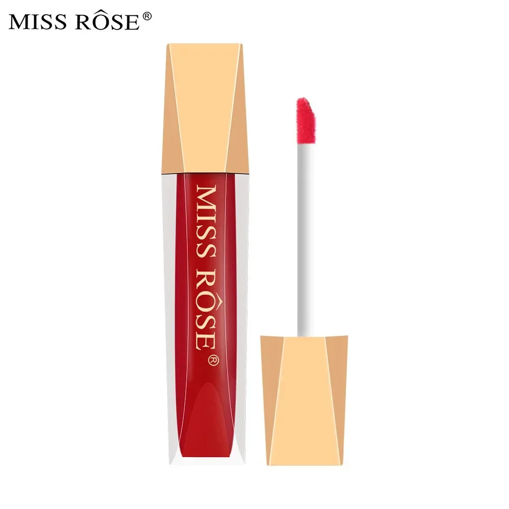 Miss Rose 16-Color Velvet Matte Lip Glaze – Waterproof Lip Gloss Matte Lip Gloss PRIMED