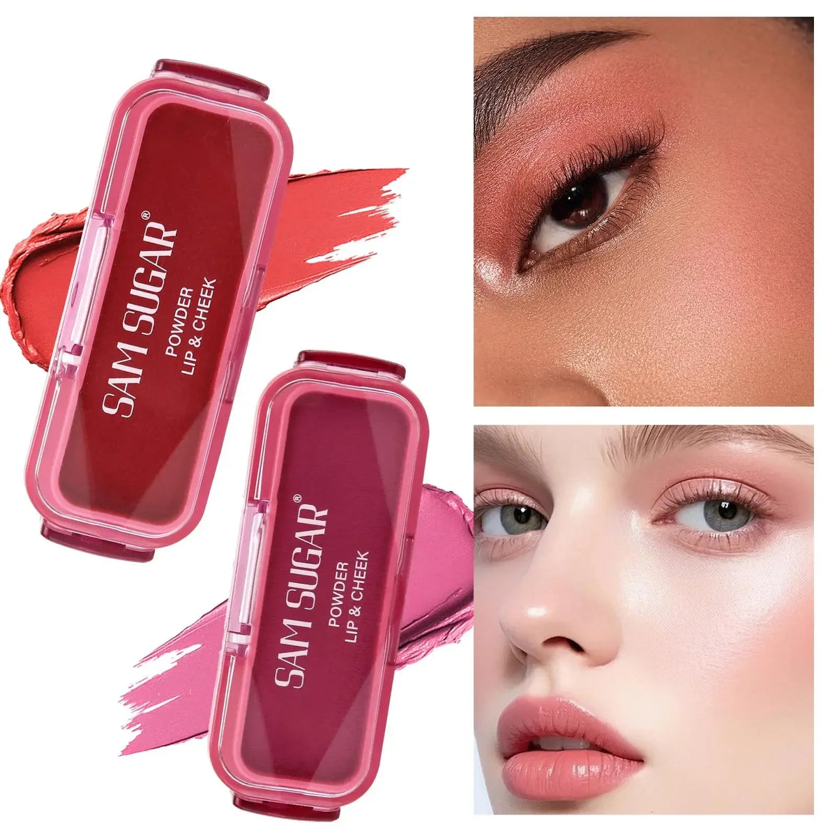 SAM SUGAR Matte Blush Cream – Multi-Use Lips, Face & Cheeks