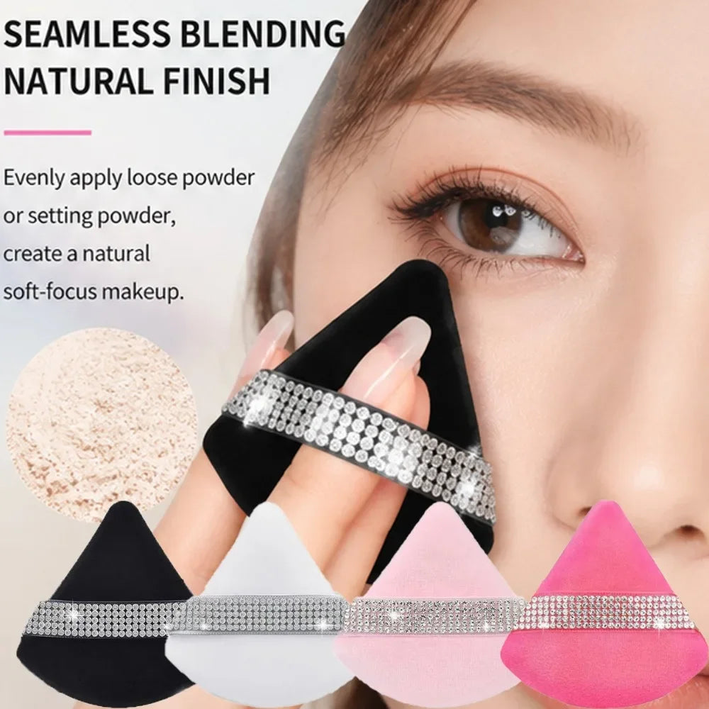 Triangle Crystal Velvet Setting Powder Puff – Diamond Ribbon