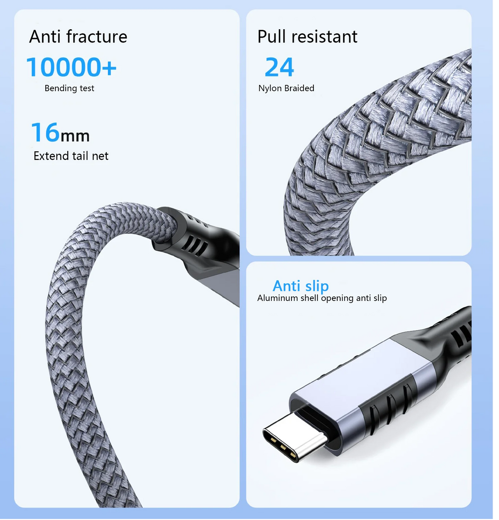 Hannord USB-A to USB-C Cable 10Gbps 60W Fast Charging USB-C Cable PRIMED
