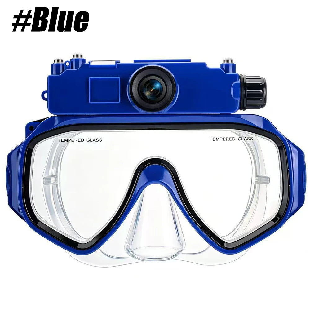 Snorkeling Mask with 2K Camera, 100° Wide Angle & 64GB Card