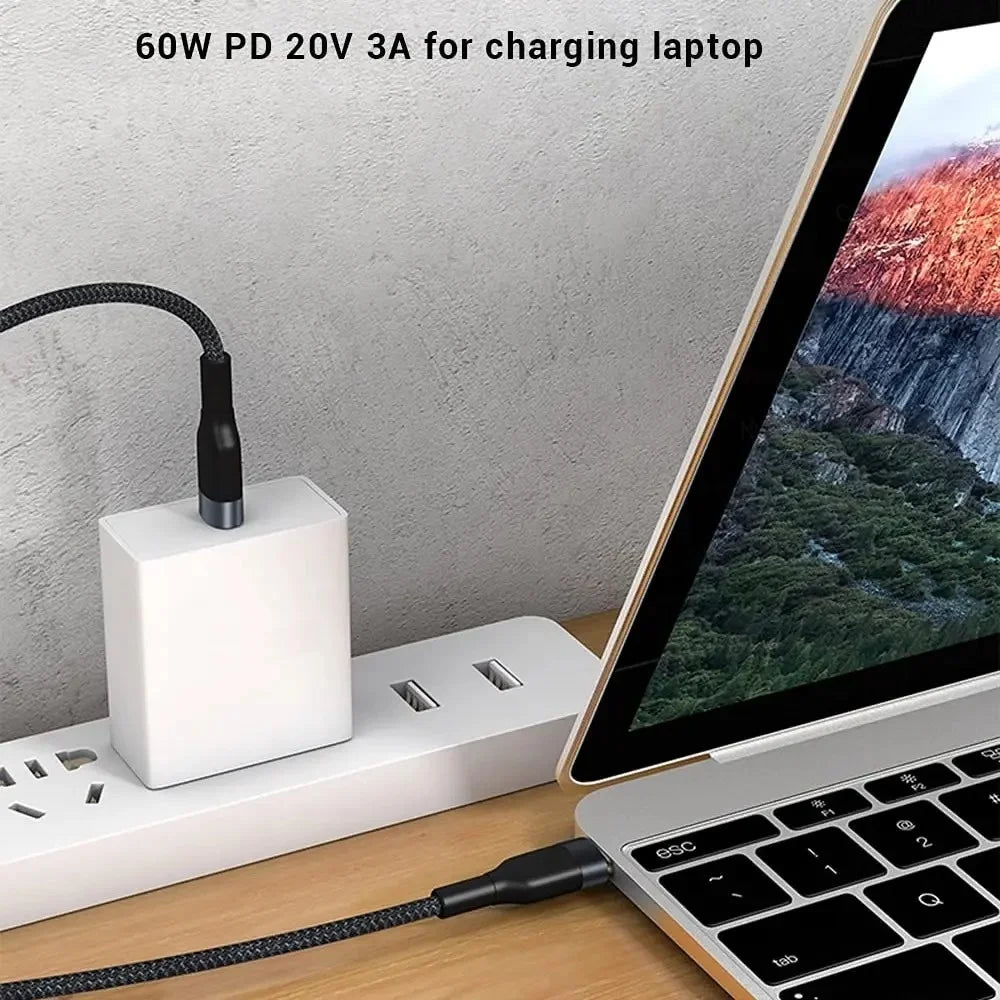 USB-C to USB-C 60W PD Fast Charging Cable – 25cm Short USB-C Charging Cable PRIMED