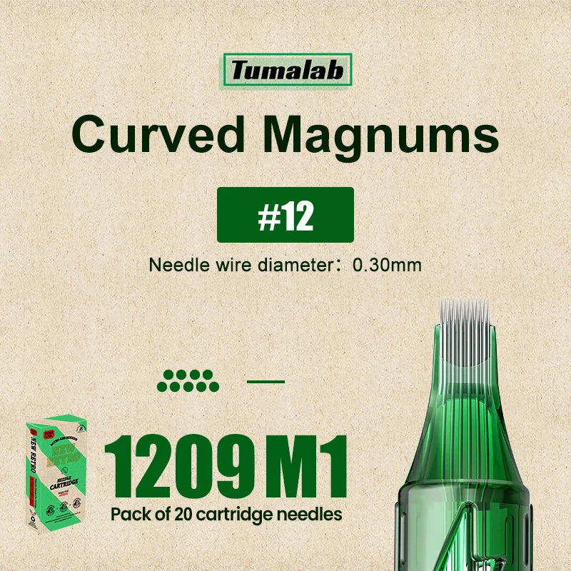 TUMAlab Tattoo Cartridge Needles 20PCS – Stainless Steel