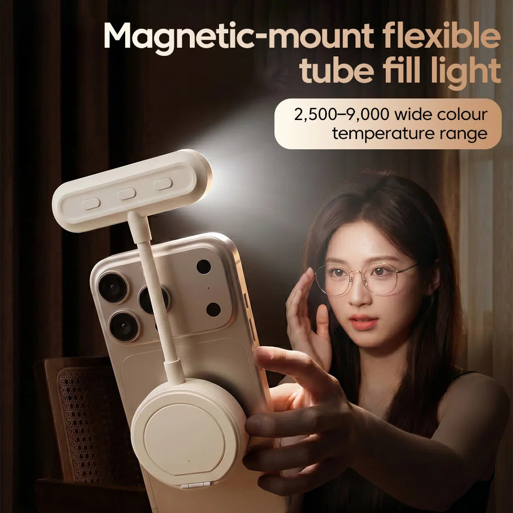Magnetic LED Selfie Fill Light – Rechargeable, Multi-Angle Selfie Fill Light PRIMED