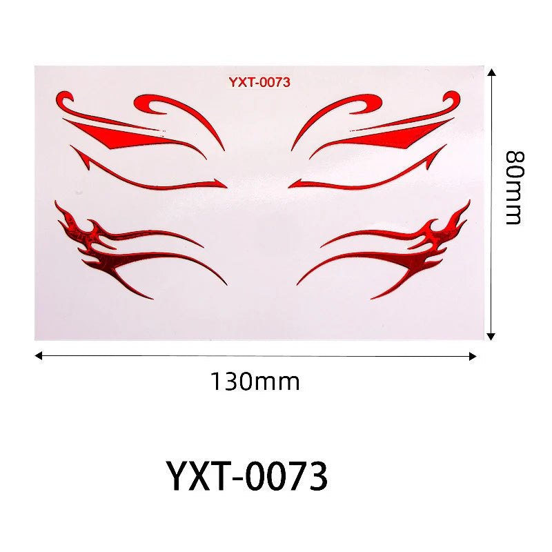 Purple Red Metallic Eye Makeup Stickers | Temporary Tattoo